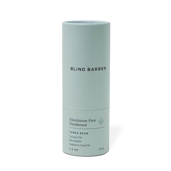 Blind Barber Aluminum Free Deodorant - 98% Naturally Derived Men's Deodorant Stick With Soothing Shea Butter & Coconut Oil - Odor-Fighting