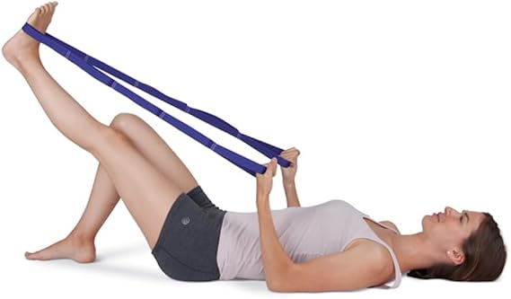 Norco Stretch Strap with Loops for Physical Therapy, Flexibility, Workout with Exercise Book. Improve Range of Motion by Stretching Out Hamstrings, Knee, Back, etc. (76" Purple Standard Strap)