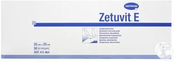 Hartmann Zetuvit E Sterile Absorbent Dressing Pads, 20cm x 20cm, Pack of 15