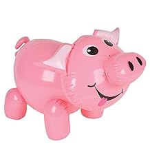 RIN Set of Six (6) Adorable Pig Inflates- 24 "