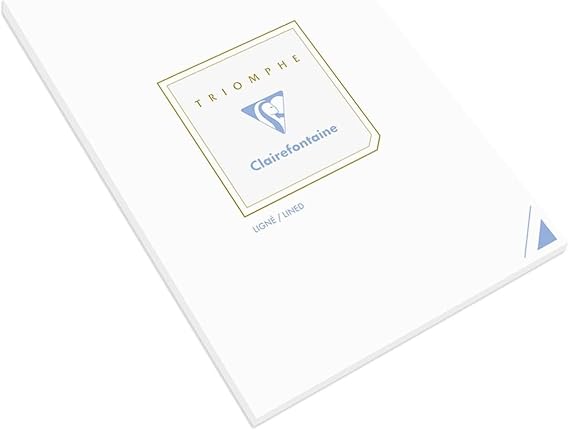 Clairefontaine Triomphe Blank Writing Paper Tablet, A4, 90g, 50 Sheets, White
