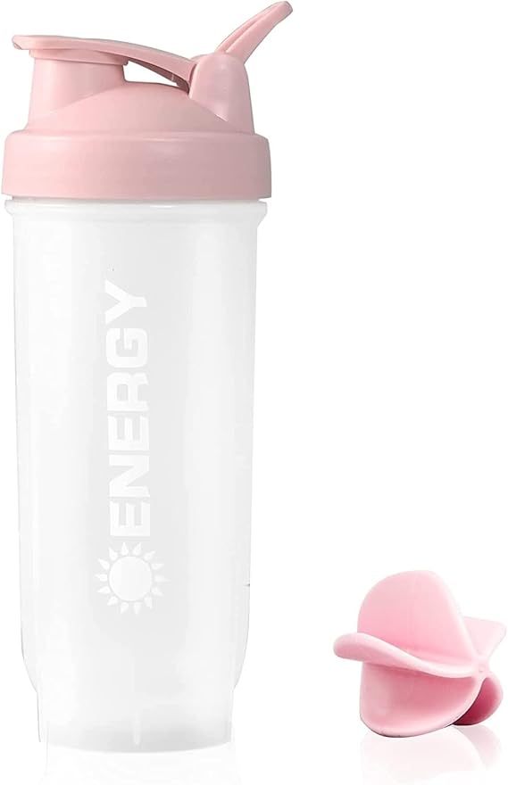 Shaker Bottle Sports Protein Mixes Cup 700ml High Capacity Water Bottle with Whisk Mixer Ball Leak-proof Lid Pre-Workouts Protein Shaker Ideal for Fitness Gym Milkshake
