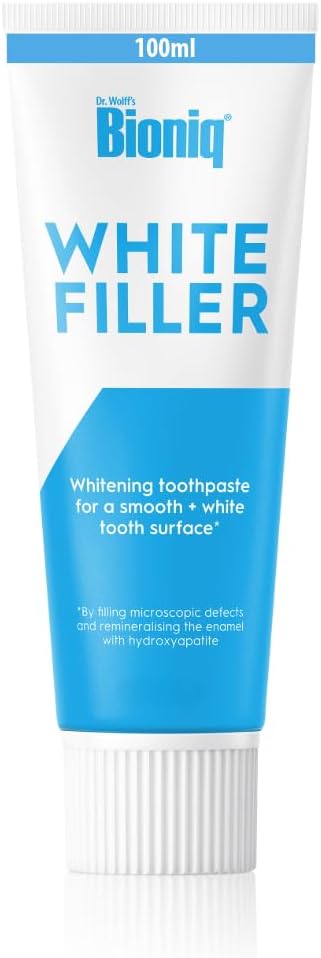Bioniq® White Filler Toothpaste - 1 x 100 ml – Gentle Whitening Toothpaste with Hydroxyapatite - Protects and Strengthens Enamel - for Smooth and White Teeth - Gently Removes Stains, Fluoride-Free