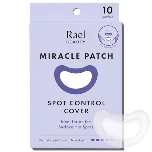 Rael Pimple Patches, Miracle Spot Control Cover - Hydrocolloid Acne Pimple Patch, Strips for Zits and Blemish, Korean Skin Care 10 Count
