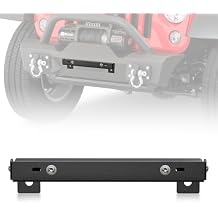 YZONA Flip-Up Winch License Plate Frame Compatible with 10" Hawse Fairlead, Universal Front License Bracket Holder Relocation, Bumper Winch Mount Roller, Fit for Most Pickup Trucks Off-Road Cars SUVs
