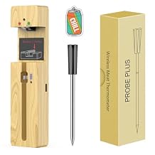 Plus Wireless Meat Thermometer Bluetooth with Probe for Grilling/Cooking, 337Ft Digital Waterproof Oven Food Thermometer for Air Fryer,V1.38 Smart App Compatible with iOS & Android
