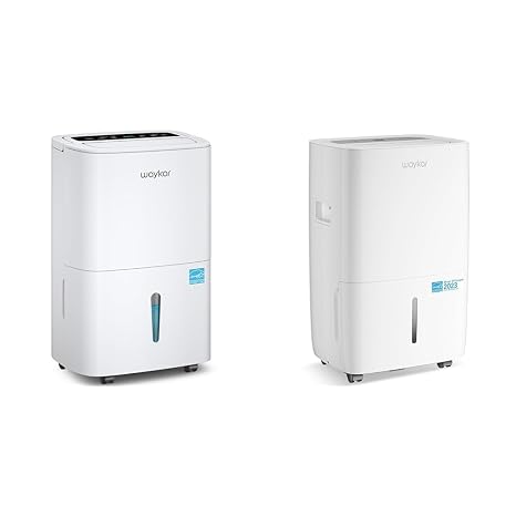 Waykar 80 Pint Dehumidifier Bundle for 5,000 Sq Ft Home Basements Large Rooms