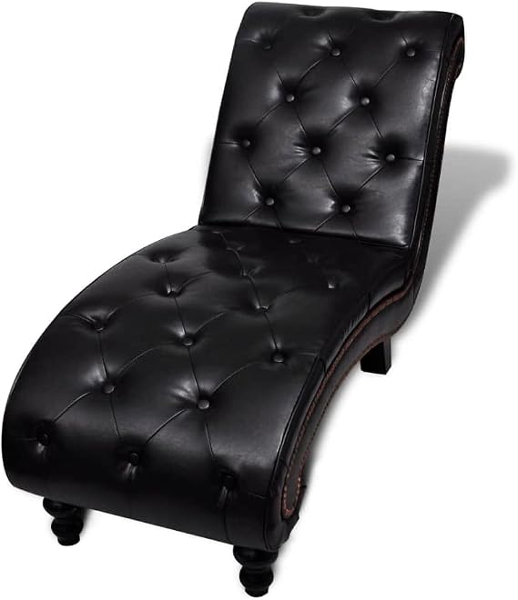 INLIFE Chaise Longue Brown Faux Leather