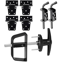 BTEOBFY Double Door Shed Hardware Kit - Complete with Latches, Hinges, and T-Handle Lock - Includes Window and Door/Window Hinge Set, for Gates, playrooms