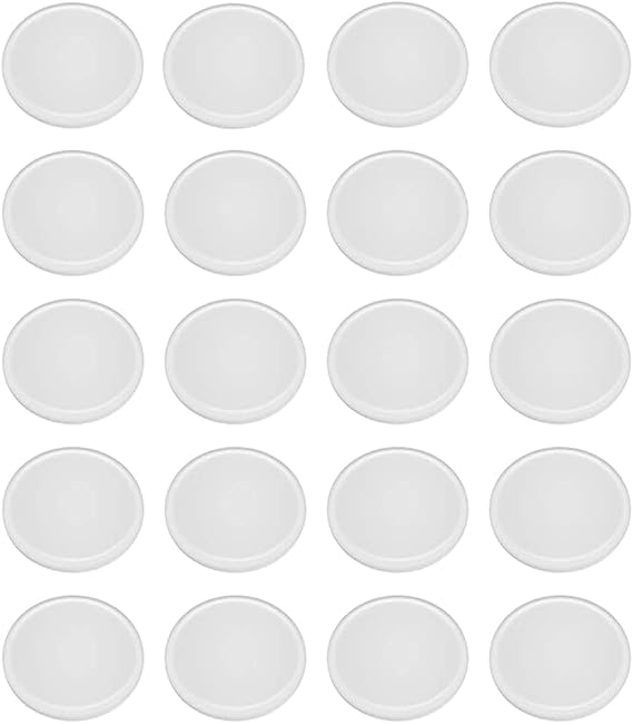 Glass Table Top Anti Slip Bumpers 20PCS Non-Adhesive Silicone Pads for Glass Table Stopper (0.79 inch Diameter)