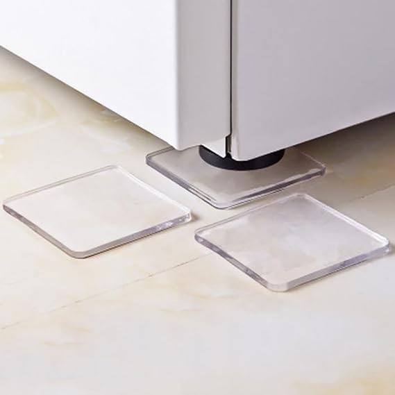 Orret Home 4 Adet Şeffaf Silikon Zemin Koruyucu, Sandalye ve Beyaz Eşya Altı için Halı Kaydırmaz Pedler, Dayanıklı ve Çok Yönlü Kullanım, Mobilya ve Zeminleri Koruma