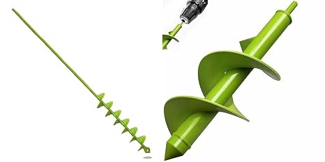 TCBWFY 2x32 Inch Auger Drill Bit for Planting - Long Handle Easy Planter Garden Auger,TCBWFY 4"x12" Auger Drill Bit for Planting Digging Holes