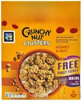 Crunchy Nut Chocolate Clusters Cereal 450G (Pack Of 2) Healthy Delicious Tasty Breakfast Crunchy Texture And Delicious Taste