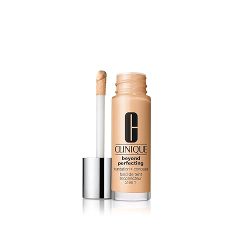 Clinique Beyond Perfecting Lightweight Liquid Foundation + Concealer For Dry Combination to Oily Skin Types | Full Coverage + Natural Matte Finish