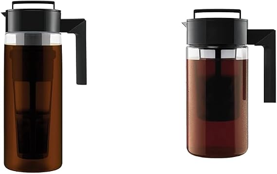 Takeya Deluxe Cold Brew Coffee Maker Bundle with 2 Quart and 1 Quart Black Pitchers