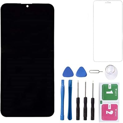 BAIGE Compatible for Samsung Galaxy A20 2019 A205 SM-A205FDS 6.4 inch LCD Screen Replacement Screen Touch LCD Display Digitizer Assembly Repair Tape Tool Kit with Tempered Glass A20