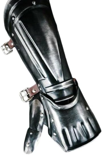 Medieval Blackened steel single bracer from Berserk anime for Guts cosplay LOTR