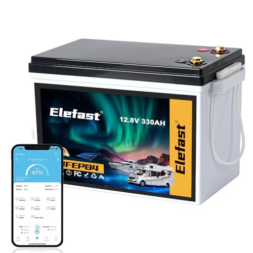 12V 330AH Lifepo4 Battery, Big Capacity Lithium RV Battery With Bluetooth and 200A BMS,Up to 8000 Deep Cycle.Perfect for RV,Solar Energy,Off-Grid System