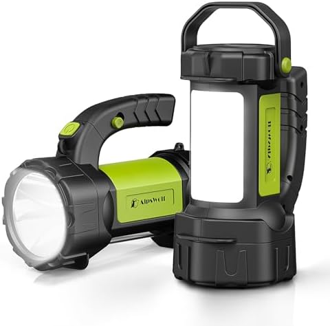 AlpsWolf Camping Lantern Rechargeable, 2 Pack Same LED Flashlight Spotlight Lantern with 800LM, 3600 mAh, Portable Bright Camping Light for Emergency Hurricane, Outdoor Hiking Power Outages