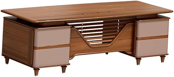 Office Furniture Solid Wood Boss Desk Walnut Large Class