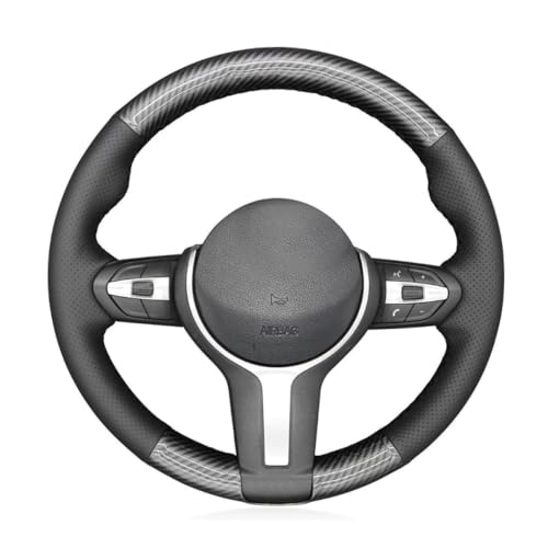 Loncky Black Suede Car Custom Fit OEM Steering Wheel Cover for BMW 228i 230i 320i 328i 330i 335i 340i 428i 430i 435i 440i 525i 535i 550i 640i 650i Accessories