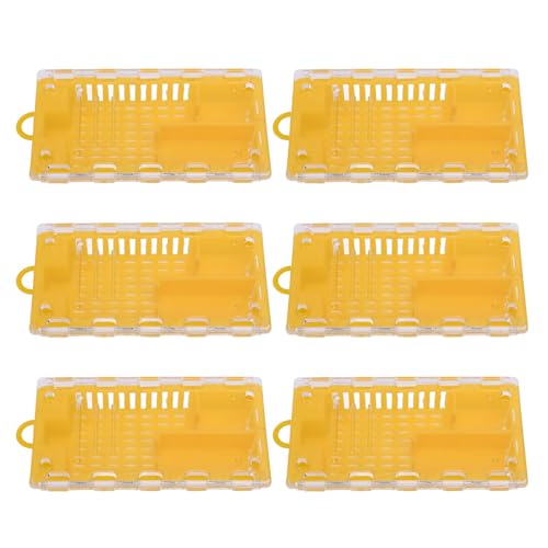 Yellow Queen Bee Cage Plastic Transport Rearing for Beekeepers Equipment