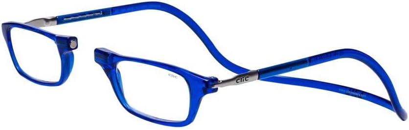 CliC Adjustable Front Connect Reader, 2.00 Strength, Blue Frame