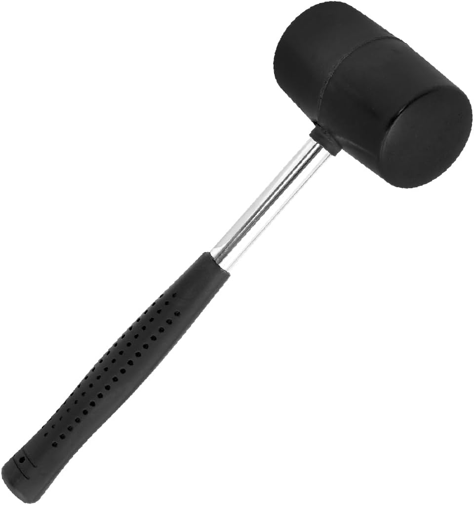 Milestone Camping 20420 12oz Rubber Mallet/Sturdy Steel Handle/Ideal for Putting Up Tents &amp; Canopies