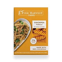 Pink Har.vest Farms Chickpea Pasta | No Rice - No Maida | Vegan | Gluten Free | High Protein | Chickpea Fusilli Pasta, 200 g Pack of 1