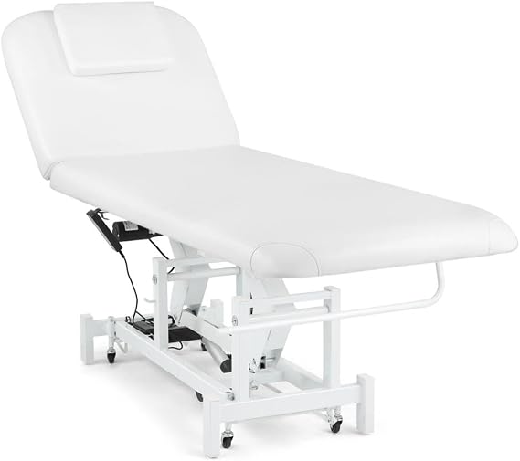 2 Motor Electric Facial Table For Esthetician, Beauty Spa & Tattoo | 2 Motor Electric Adjustment With Flexible Positioning Hand And Foot Controls For Facial, Massage, Tattoo & Spa Treatments