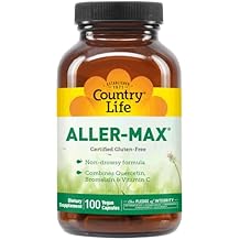 Country Life Aller-Max - Quercetin Supplements with Bromelain - Immune Support with Vitamin C, Zinc, and Botanical Blend - Certified Gluten-Free, Vegan (100 Count (Pack of 1))
