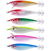 Luminous Squid Jig Hook Set - Premium Hard Fishing Lures for Squid, Octopus & Cuttlefish - Ideal Outdoor Fishing Tackle with Realistic Design