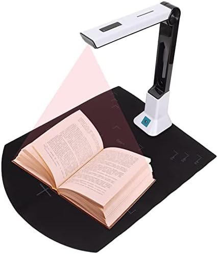 Professional Document Scanner, 8 Million Pixels Book&Document Camera Scanner with Automatic Correction, Auto Focusing Portable USB Document Camera, Smart OCR for