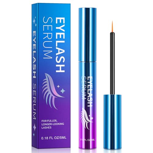 Eyelash Growth Serum, 5ml Lash Growth Serum, Lash Serum for Eyelash Growth Longer & Thicker Lash Enhancing Serum with Natural Formula Vegan & Cruelty-Free