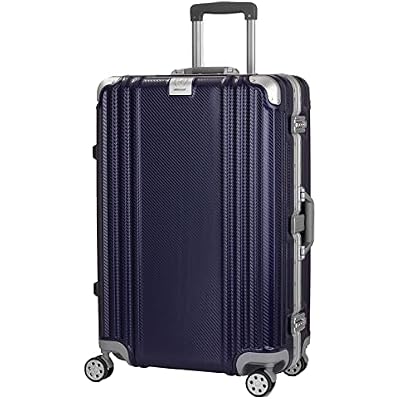 LEGEND WALKER Aluminum Frame Checked Luggage, 30-inch, Navy Carbon, 5507-70-NVCB