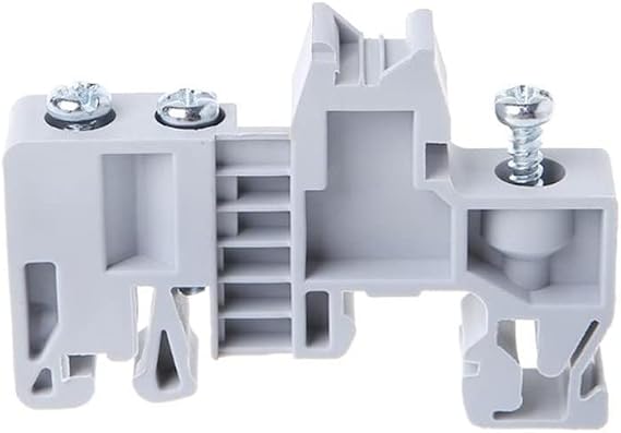 10 Pcs E/UK DIN Rail Terminal Blocks End Stopper Bracket Fit for 35mm Width Rail - Gray (E/UK-3)