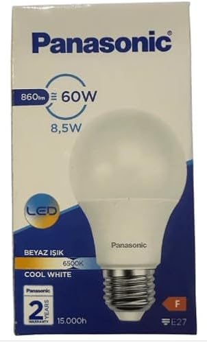 PANASONIC LED E27 8,5W 860LM 6500K Lamba Beyaz Işık [Enerji Sınıfı F]