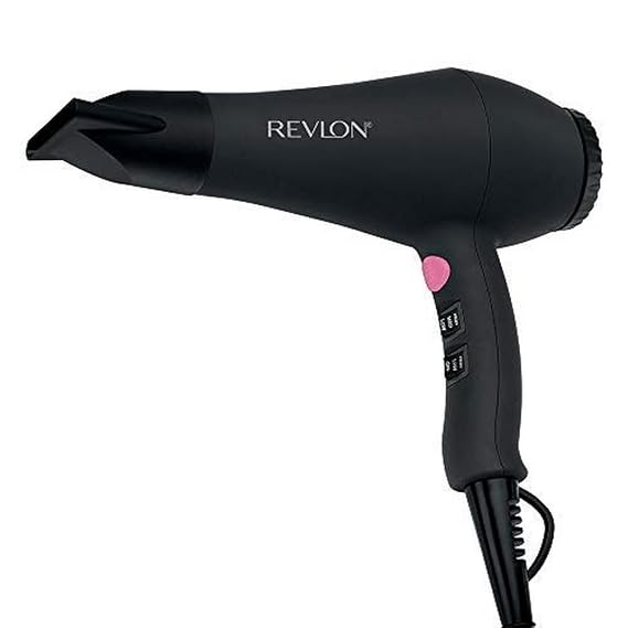 REVLON 1875W Smooth Brilliance AC Motor Hair Dryer | Tourmaline Ionic Technology for Shiny, Smooth Hair, 3 Heat & 2 Speed Settings, Cool Shot, Concentrator