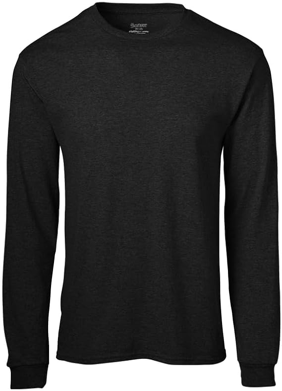 Soffe mens Midweight Cotton Long Sleeve T-shirt, 1 & 2 Packs