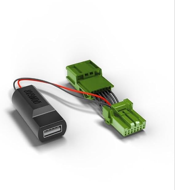 Dongar Dashcam Power Adapter (7-pin Type A) for Select Honda Vehicles. Compatible w/Ridgeline, Passport, Pilot, Clarity, More. Connects to Rearview Mirror, Built-in USB Power Source, Easy Install