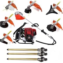 GX50 Backpack 4 Strokes Brush Cutter Weed Eater Lawn Mower Hedge Trimmer Pole Saw Yard with 3 Extension Rod