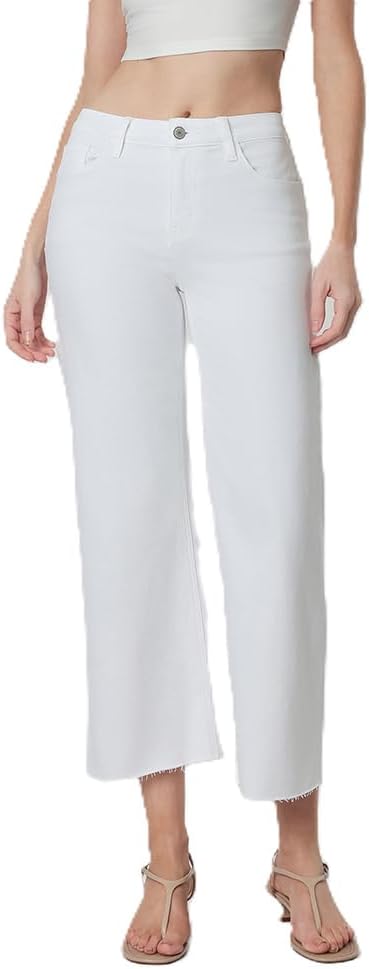 Vervet - Plus Size High Rise Crop Wide Leg Jeans