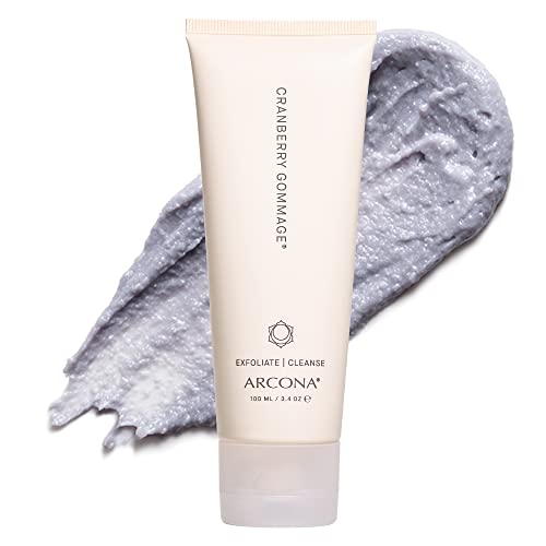 ARCONA Cranberry Gommage Purifying Face Scrub To Exfoliate and Unclog Pores - Brighten, Tone, and Resurface Skin With Zeolite, Blueberry - Natural Face Exfoliator, 3.4 oz