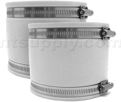 4" X 4" Flexible PVC Coupling for 4" Fan Mounting - White