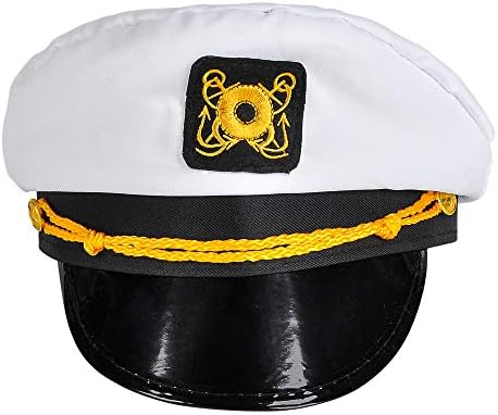 Rhode Island Novelty White Captains Hat, One per Order