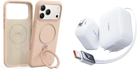 iPhone 17 67W Charger with Battery Protection and Retractable USB-C Cable and Case - Buy Together to Save 15%