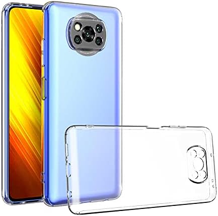KZY Contact Super Silicone Transparent Case with Cover Camera Protection compatible with Xiaomi KZY Contact Poco X3