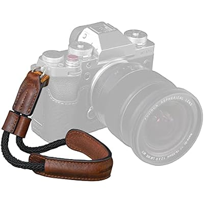 SMALLRIG Camera Wrist Strap, Vintage Leather Camera Hand Strap for DSLR SLR Mirrorless, Adjustable Safety for Fujifilm X-T5 X-T4 X-T3 X-T30 X-E4 X100V and Other Compact Cameras, Brown - 3926