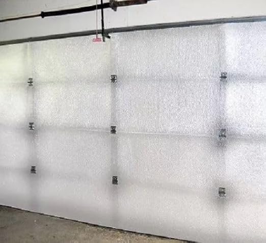 Commercial Garage Door Insulation KIT Reflective Foam White 7 Panel 14'Hx12'L