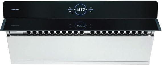 Pacific Side Suction Under Cabinet Ducted Range Hood 30 inch - 1200CFM 4-Speed Powerful Wall Mount Kitchen Vent Hood - Electric Stainless Steel, Ultra Quiet, Touch Control, LED Lights PQ6830AB